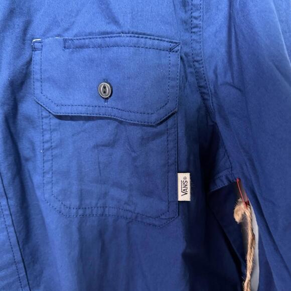 Vans Off The Wall Dip-dye Ombre Long Sleeve Button Up Shirt Size Medium - Picture 3 of 5